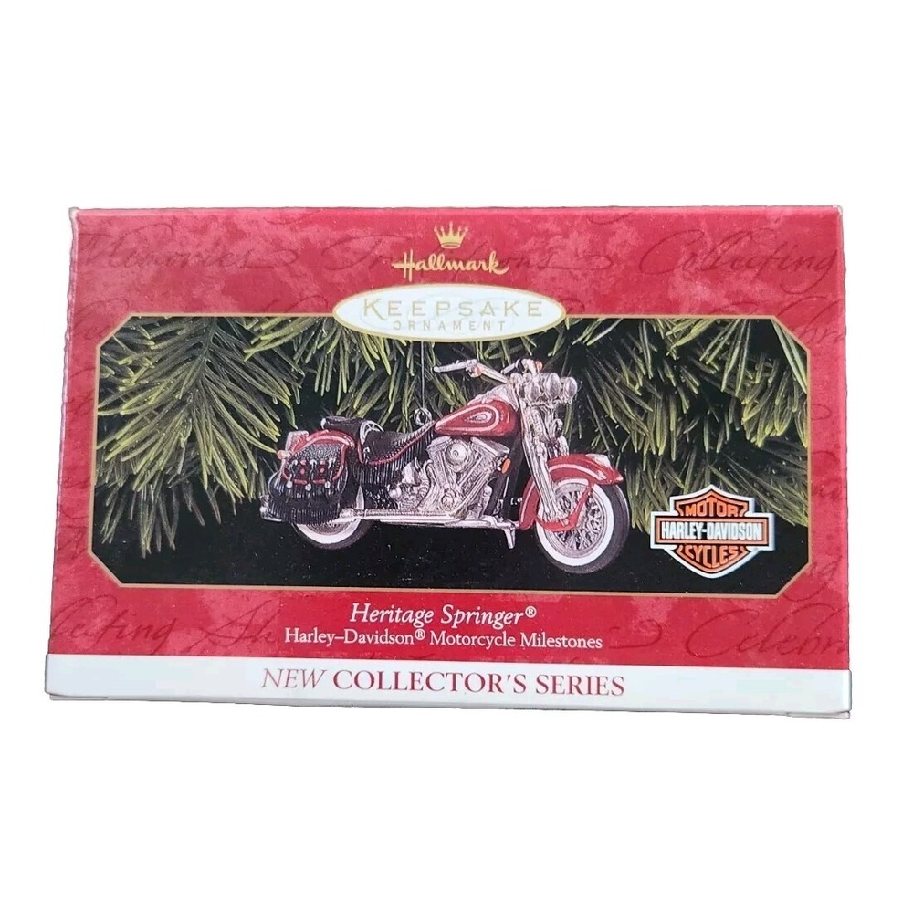 1999 Hallmark Keepsake Harley-Davidson Heritage Springer Motorcycle Ornament
